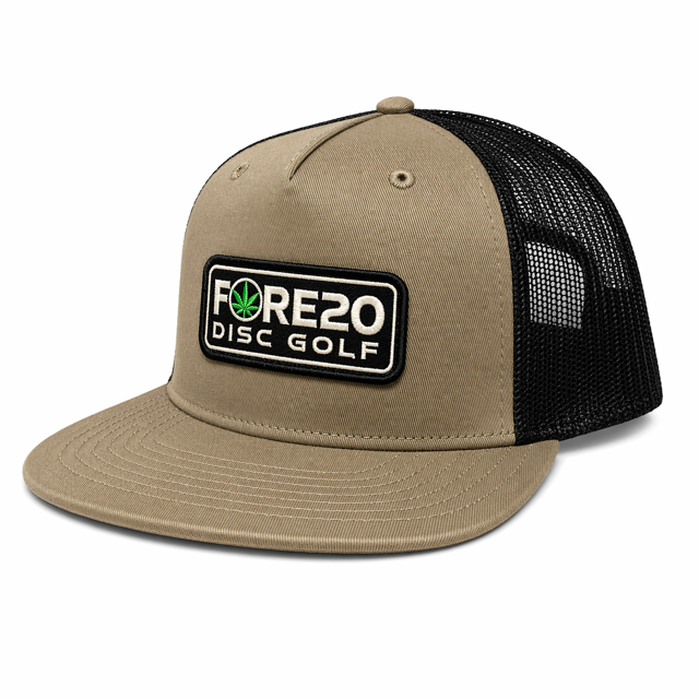 FORE20 Flat Bill Patch Trucker Hat
