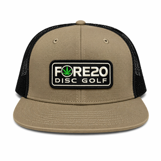 FORE20 Flat Bill Patch Trucker Hat