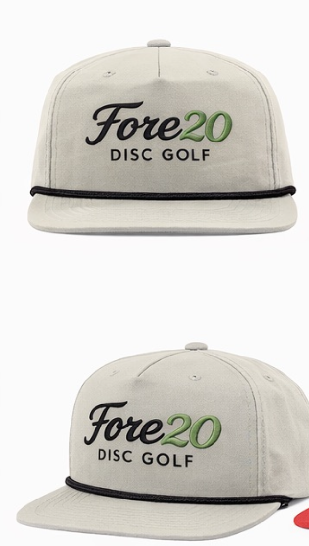 FORE20 Flat Bill SnapBack Rope Hat
